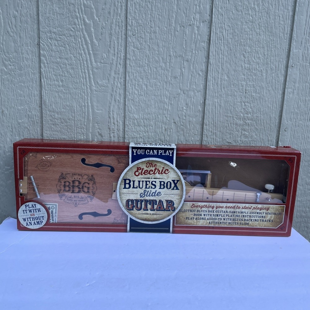 Hinkler Electric Blues Box Slide Guitar Kit with Book CD/ No slide open box